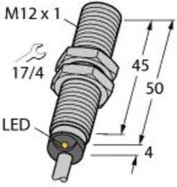 Turck Inductieve sensor Vlak PNP, NO BI4-M12-AP6X