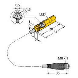 Turck Magneetveldsensor PNP BIM-UNT-AP7X-0,3-PSG3S