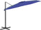 vidaXL - Zweefparasol - met - LED-verlichting - 400x300 - cm - azuurblauw