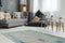 Turquoise vloerkleed - 160x230 cm - A-symmetrisch patroon - Modern Modern