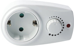 Tussenschakelaar 1x beveiligingscontact wit met dimmer