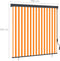 vidaXL - Rolgordijn - voor - buiten - 160x250 - cm - wit - en - oranje