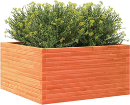 vidaXL - Plantenbak - 90x90x46 - cm - massief - grenenhout - wasbruin