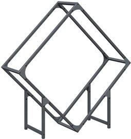 vidaXL - Brandhoutrek - 80x25x80 - cm - koudgewalst - staal - antracietkleurig