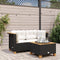 vidaXL - Tuinhoekbanken - met - kussens - 2 - st - poly - rattan - zwart