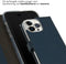 Selencia iPhone 14 Pro Max - Echt Lederen Bookcase - Ruimte voor 3 pasjes - Blauw