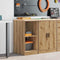 vidaXL - Garagekast - 40x51x85 - cm - massief - grenenhout - artisan - eikenkleurig
