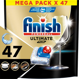 Finish Ultimate Plus All in One - Vaatwastabletten - 4 acties - 47 capsules
