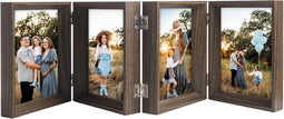 AVEAX four-5x7-01 - Fotolijst 5x7 - Scharnierend en inklapbaar - Bruin
