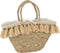 J-Line strandtas Kwasten - jute/textiel - naturel/beige
