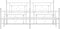 vidaXL - Bedframe - met - hoofd- - en - voeteneinde - metaal - wit - 180x200 - cm