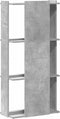 vidaXL - Boekenkast - 3-laags - 60x30x120 - cm - bewerkt - hout - betongrijs
