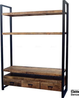 Tv-kast Britt mangohout 3 lades 150 cm - Naturel