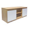 TV kast dressoir bruin met witte deuren 120 cm breed
