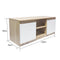 TV kast dressoir bruin met witte deuren 120 cm breed