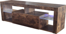 TV kast dressoir Hugo - media meubel game set up - met verlichting - vintage bruin