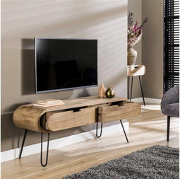 TV-meubel Barrel 135 cm mangohout