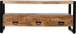TV-Meubel Britt mangohout metaal 150 cm - naturel | Meubelplaats