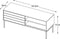 Tv-meubel Eikenhout - Donkerbruin - Gewicht 24kg - 120x40x51cm