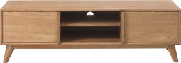 Tv-meubel Eikenhout Naturel - 42x150x46cm - 2 Vakken - Kast Rho - Giga Living