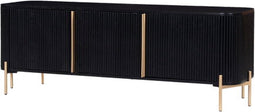 Tv-meubel Harvard 145 cm - zwart/goud | Hotel collection