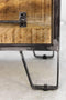 TV meubel Hayward - 130x40x55 - naturel/donkergrijs - mangohout/ijzer