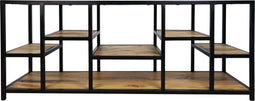 TV meubel Levels - 140x40x55 - mangohout/ijzer