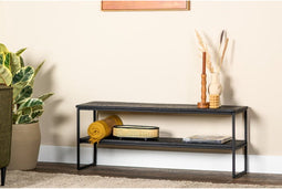 Tv-meubel Malaga 120 cm Teakhout - Zwart | BY-OLAF