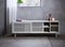Tv-Meubel Metaal Greige - Schuifdeuren - 6-Vakken - 45x160x55cm - Veep - Giga Living