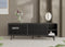 Tv-Meubel Metaal Zwart - Schuifdeuren - 6-Vakken - 45x160x55cm - Veep - Giga Living