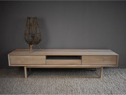 Tv-meubel Mila massief eiken 180 cm - Naturel | BY-OLAF