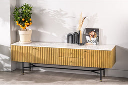 Tv-meubel Ralph 175 cm Marmer - Naturel | BY-OLAF