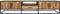 TV meubel Sanne - industriële Tv meubel - mangohout Tv meubel 240 cm