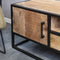 TV meubel Sanne - Tv meubel mangohout - Tv meubel naturel 145 cm
