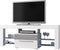 TV meubel TV dressoir Navia high design LED verlichting body wit mat front lades hoogglans grijs