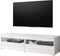 TV meubel TV kast Kubrick 140 cm body wit front kleppen hoogglans wit