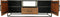 TV-Meubel Verona - 150x40x55 - Bruin/zwart - Oud hout/metaal