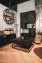 TV Meubel Verona - 150x40x55 - Zwart - Mangohout/ijzer
