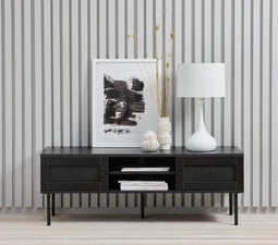 Tv-meubel Zwart - Melamine - 120x40x43cm - Tv-meubel Pensacola - Giga Living