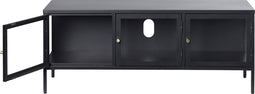 Tv-Meubel Zwart - Metaal - 40x132x52cm - Soft Closing - Tv-Meubel Carmel - Giga Living