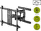 Tv muurbeugel voor 37-70 inch schermen - Pro - Kantelbaar en Draaibaar - Tot 60kg - Zwart