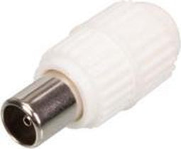 TV-PLUG MANNELIJK 9.5mm/2.3mm - PLASTIEK - WIT (CV003HN)