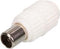 TV-PLUG MANNELIJK 9.5mm/2.3mm - PLASTIEK - WIT (CV003HN)