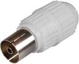 TV-PLUG VROUWELIJK 9.5mm/2.3mm - PLASTIEK - WIT (CV004HN)