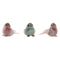 Kerstversiering DKD Home Decor Polyester Foam (3 pcs) (15 x 10 x 11 cm)