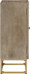 vidaXL - Dressoir - 55x30x76 - cm - massief - mangohout - en - ijzer