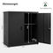 Woltu Lockerkast - Metalen Kast met Slot - Verstelbare Legplank - Zwart - 90 x 92 x 40 cm