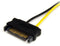 Startech.com SATPCIEX8ADP - Voedingskabel SATA naar PCI-E 8-pin - 15cm - Geel Multi-color Zwart