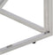 vidaXL - Salontafel - roestvrij - staal - en - gerecycled - hout - zilverkleurig