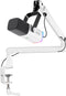 FIFINE TAM8 - USB/XLR Studio microfoon - Flexibele Arm met kabelgoot - RGB - Wit